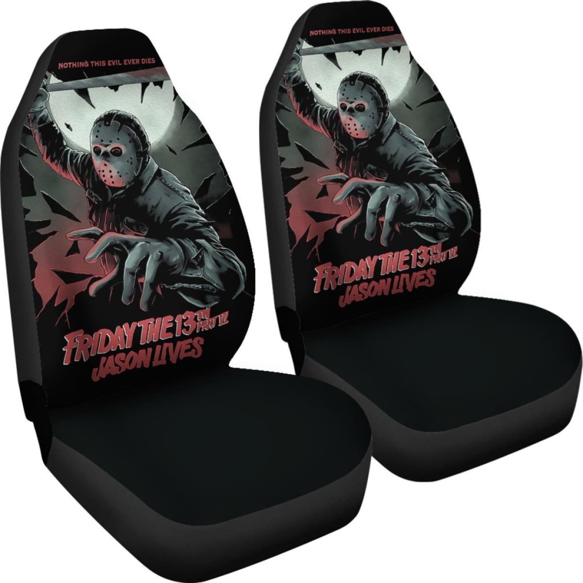 Friday The 13th Jason Voorhees Nothing This Evil Never Dies Car Seat Covers Universal Fit 103530