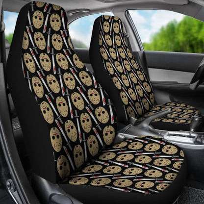 Friday The 13th Jason Voorhees Pattern Car Seat Covers Movie Universal Fit 103530