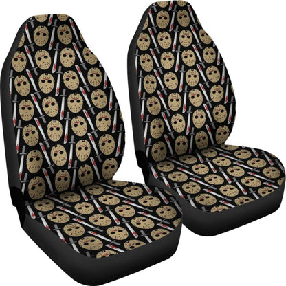 Friday The 13th Jason Voorhees Pattern Car Seat Covers Movie Universal Fit 103530