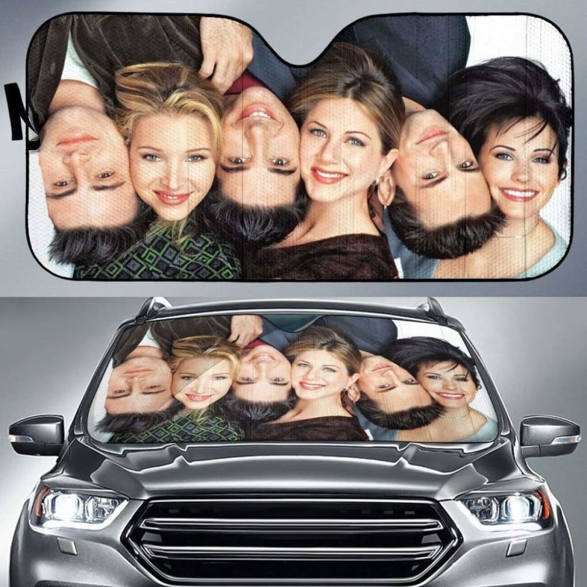Friends TV Show Funny Head Auto Sun Shades 918b Universal Fit