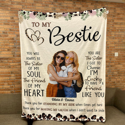 Friendship Thank You For Standing By My Side - Personalized Photo Blanket