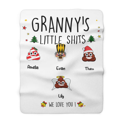 Grandma Blanket – Funny Christmas Gift with Names - PersonalizedFury