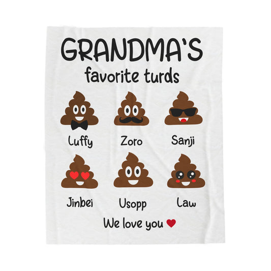 Custom Grandma Blanket – Funny Gift with Names - PersonalizedFury