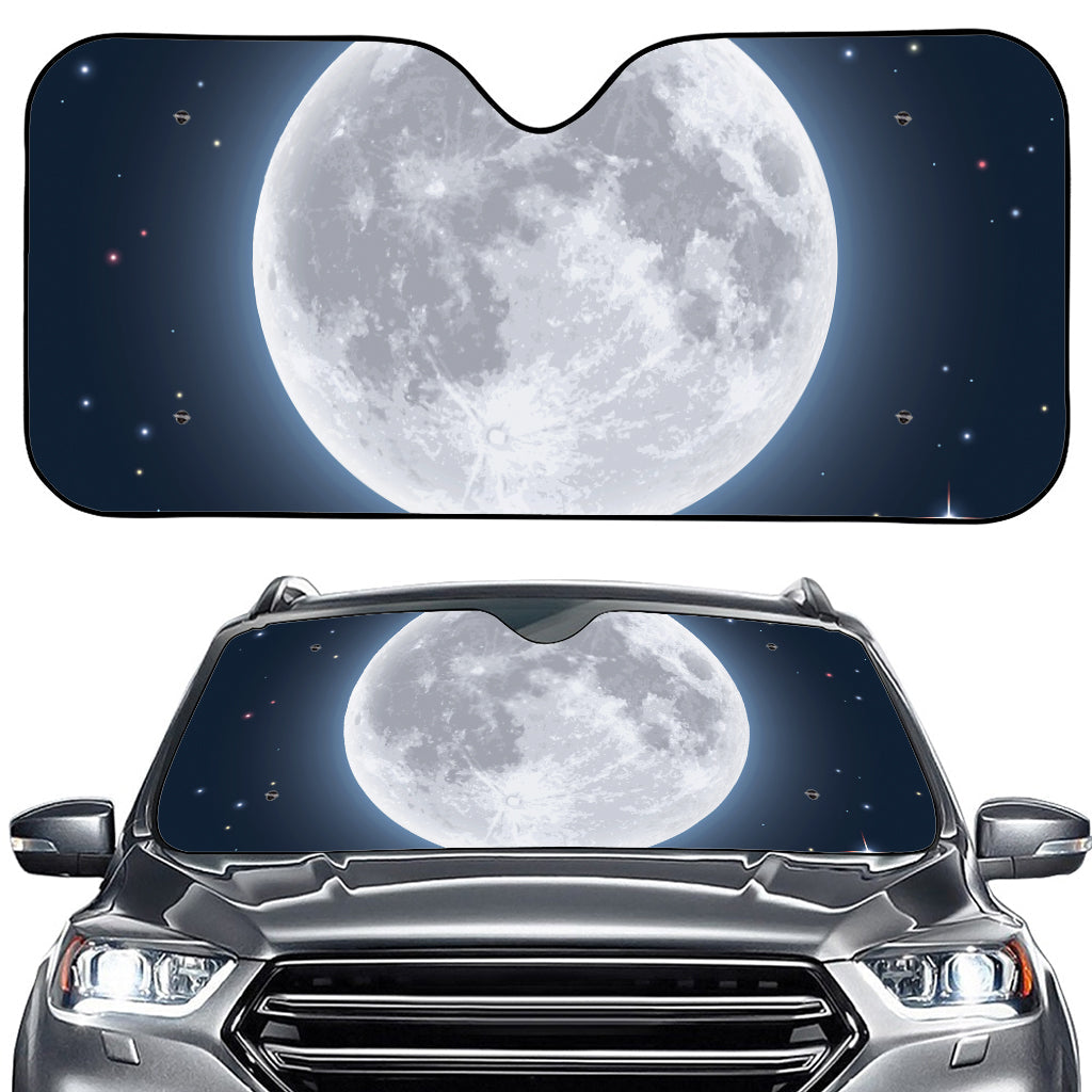 Full Moon Print Car Windshield Sun Shade