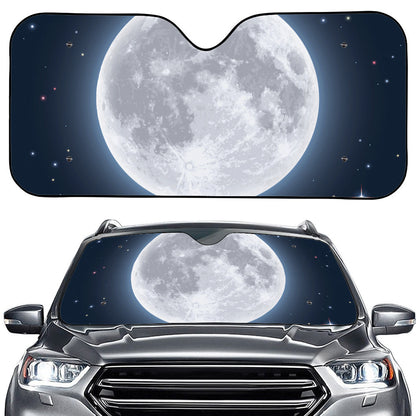 Full Moon Print Car Windshield Sun Shade
