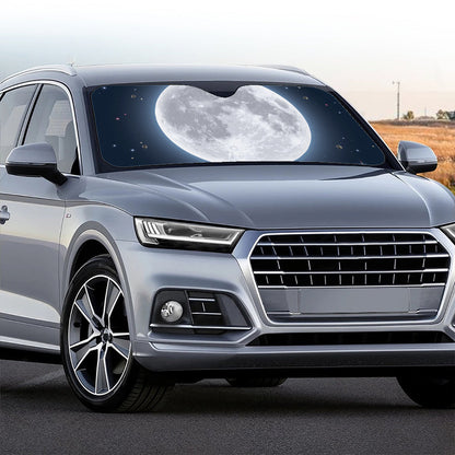 Full Moon Print Car Windshield Sun Shade