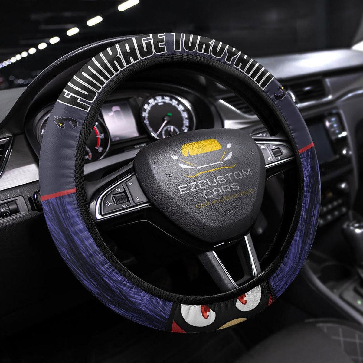 Fumikage Tokoyami Anime Steering Wheel Cover Custom Anime My Hero Academia Car Accessories