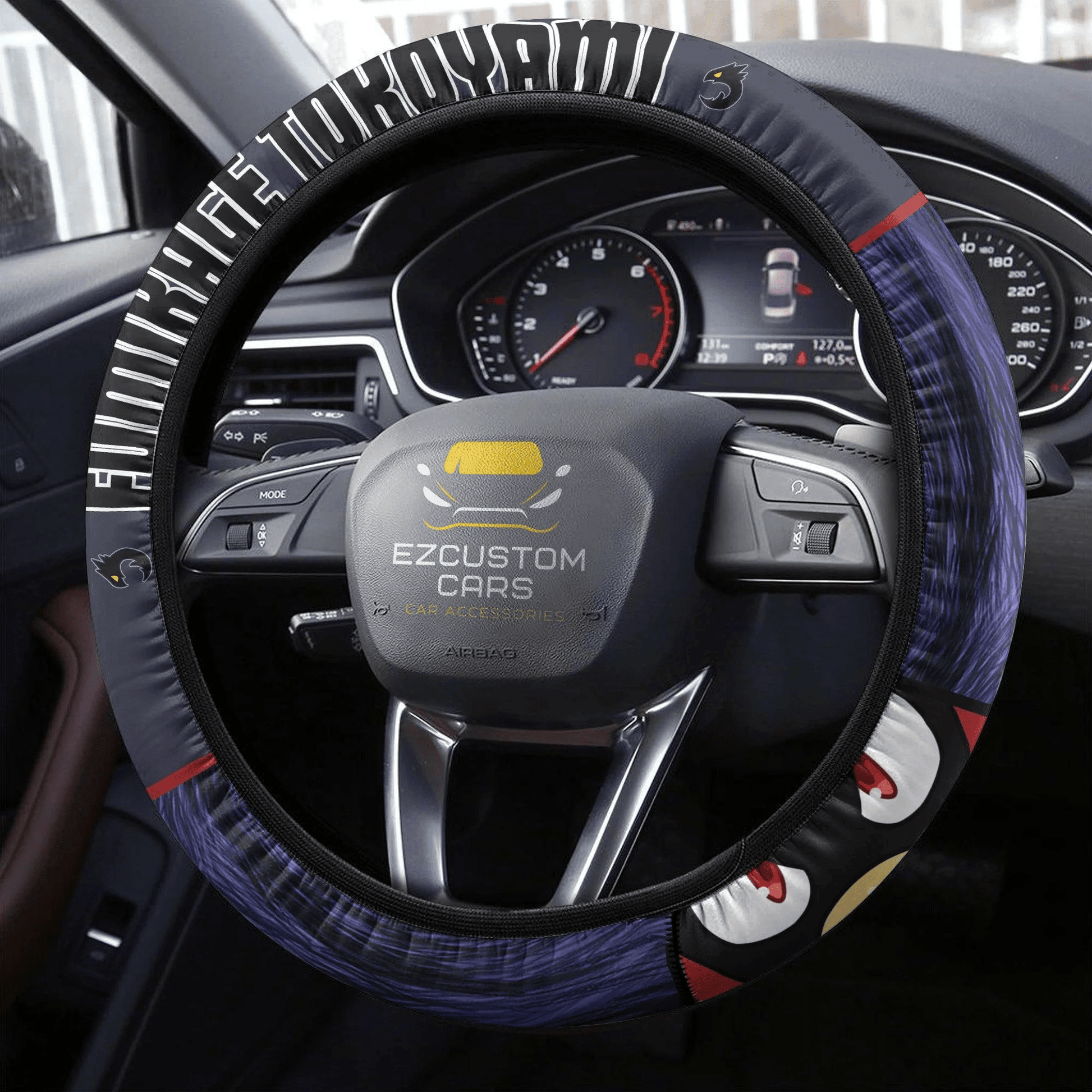 Fumikage Tokoyami Anime Steering Wheel Cover Custom Anime My Hero Academia Car Accessories