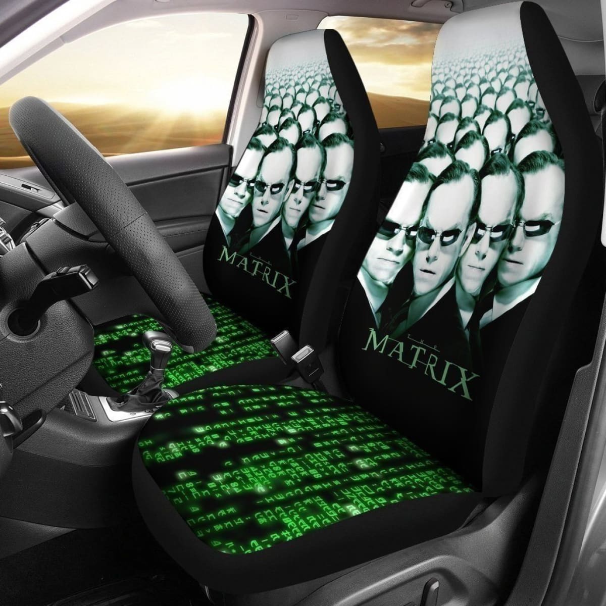 Funny Agent Smith The Matrix Car Seat Covers Universal Fit 194801