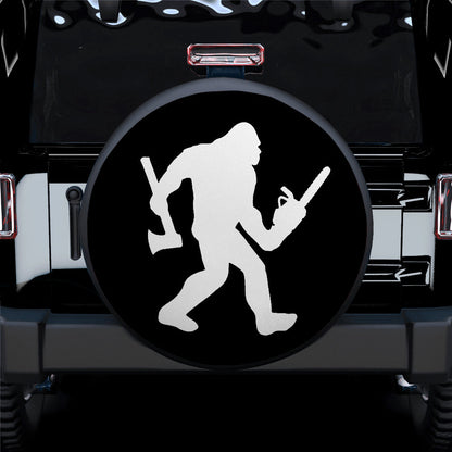 Funny Bigfoot Sasquatch Lumberjack Logger Jeep Car Spare Tire Cover