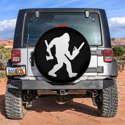 Funny Bigfoot Sasquatch Lumberjack Logger Jeep Car Spare Tire Cover