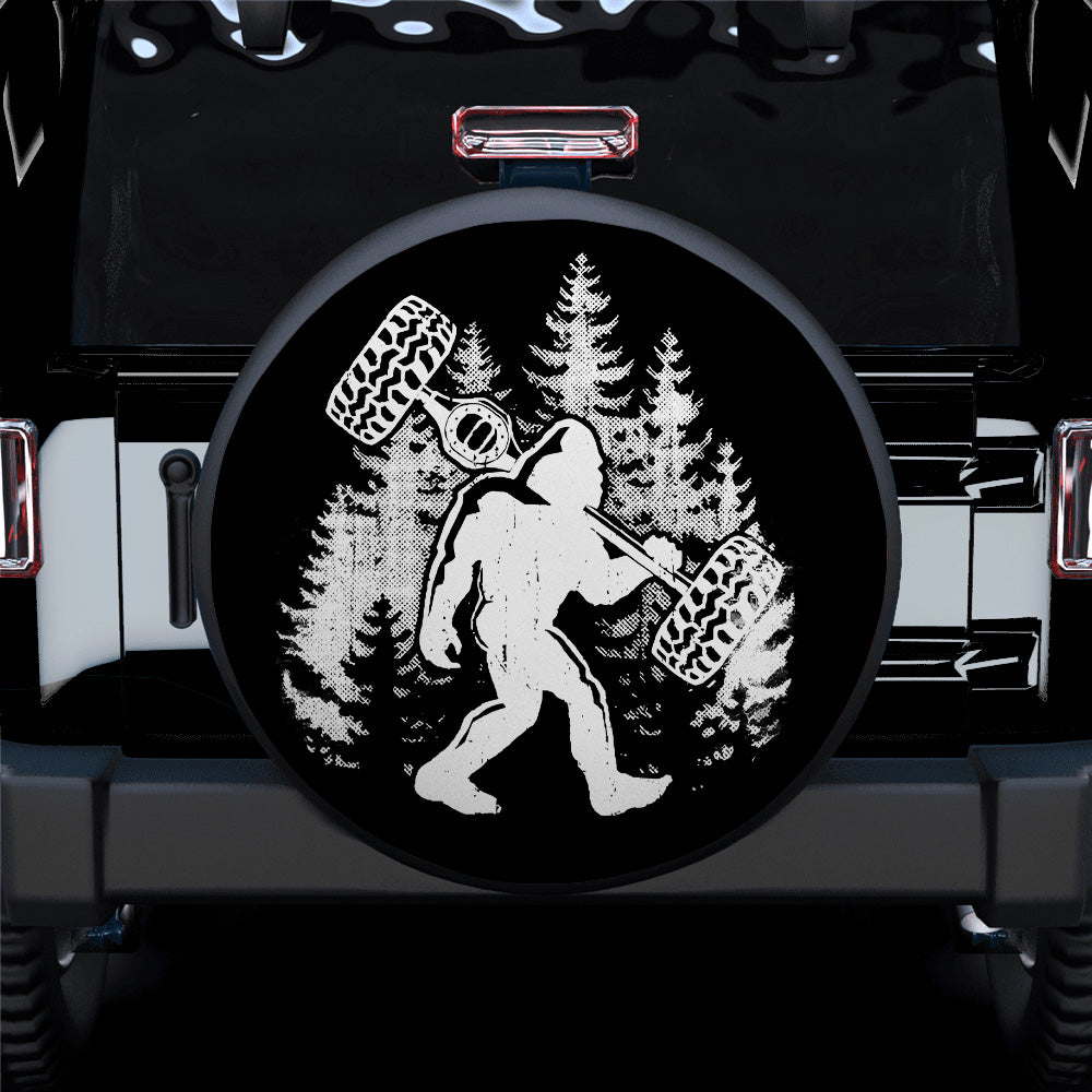 Funny Bigfoot Sasquatch Offroad Jeep Car Spare Tire Cover