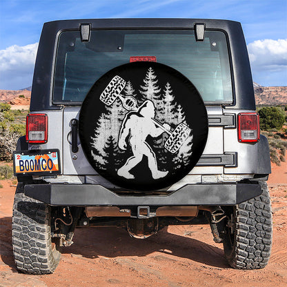 Funny Bigfoot Sasquatch Offroad Jeep Car Spare Tire Cover