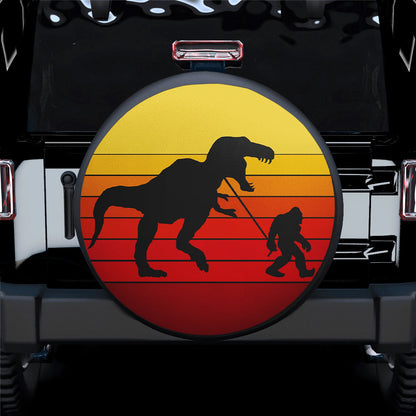 Funny Bigfoot Sasquatch Trex Vintage Retro Car Spare Tire Cover