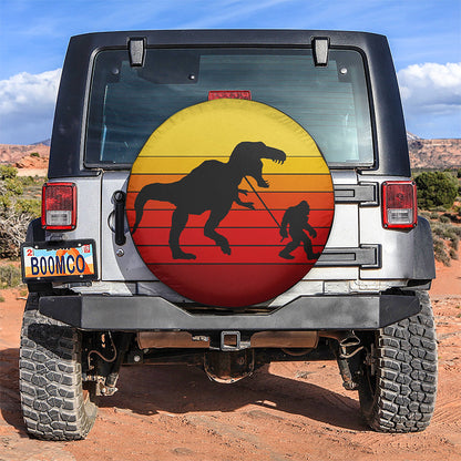 Funny Bigfoot Sasquatch Trex Vintage Retro Car Spare Tire Cover