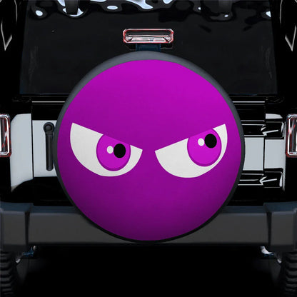 Funny Cartoon Angry Pink Eyes Jeep Car Leather Spare Tire Cover - PersonalizedFury