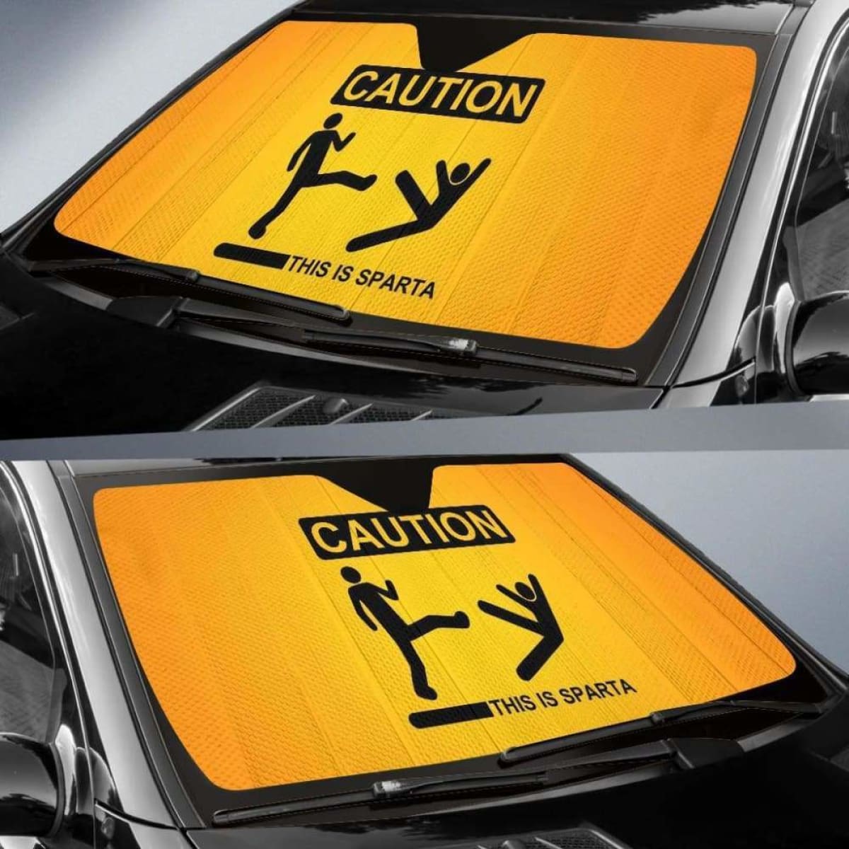 Funny Causion Auto Sun Shades 918b Universal Fit