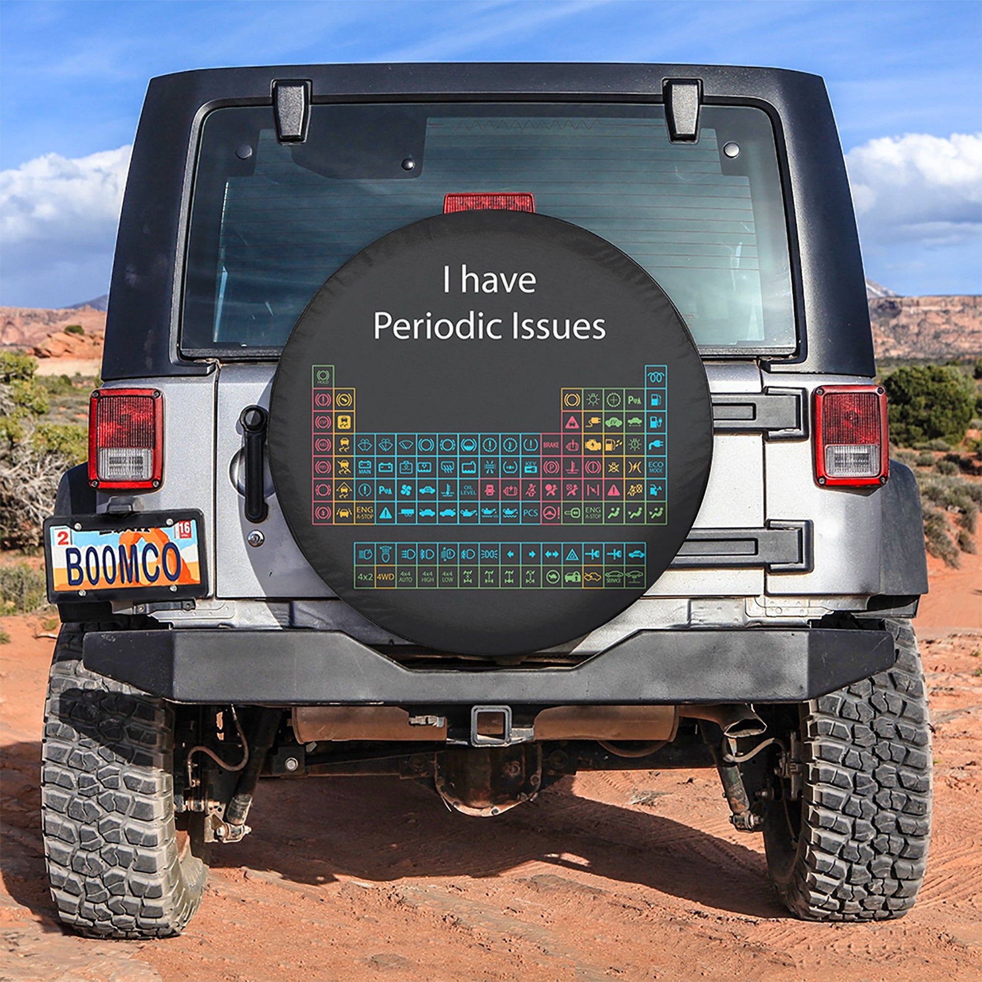 Funny Check Engine Light Car Spare Tire