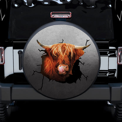 Funny Cow Face Jeep Car Spare Tire Cover