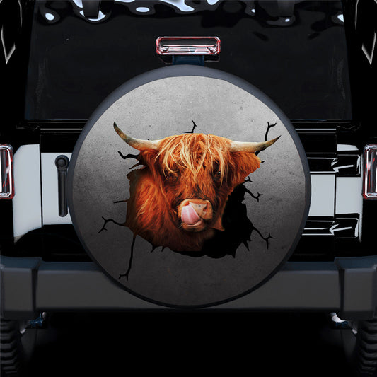 Funny Cow Face Jeep Car Spare Tire Cover