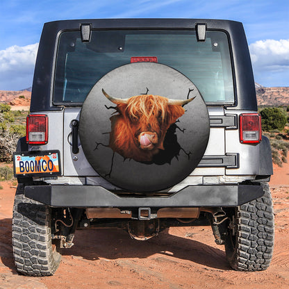 Funny Cow Face Jeep Car Spare Tire Cover