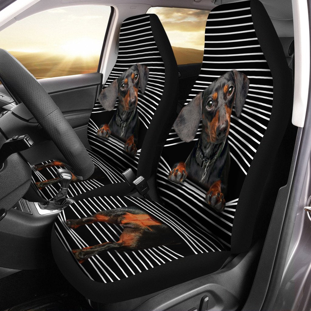 Funny Dachshund Car Seat Covers Custom Dachshund Car Accessories For Dog Lovers