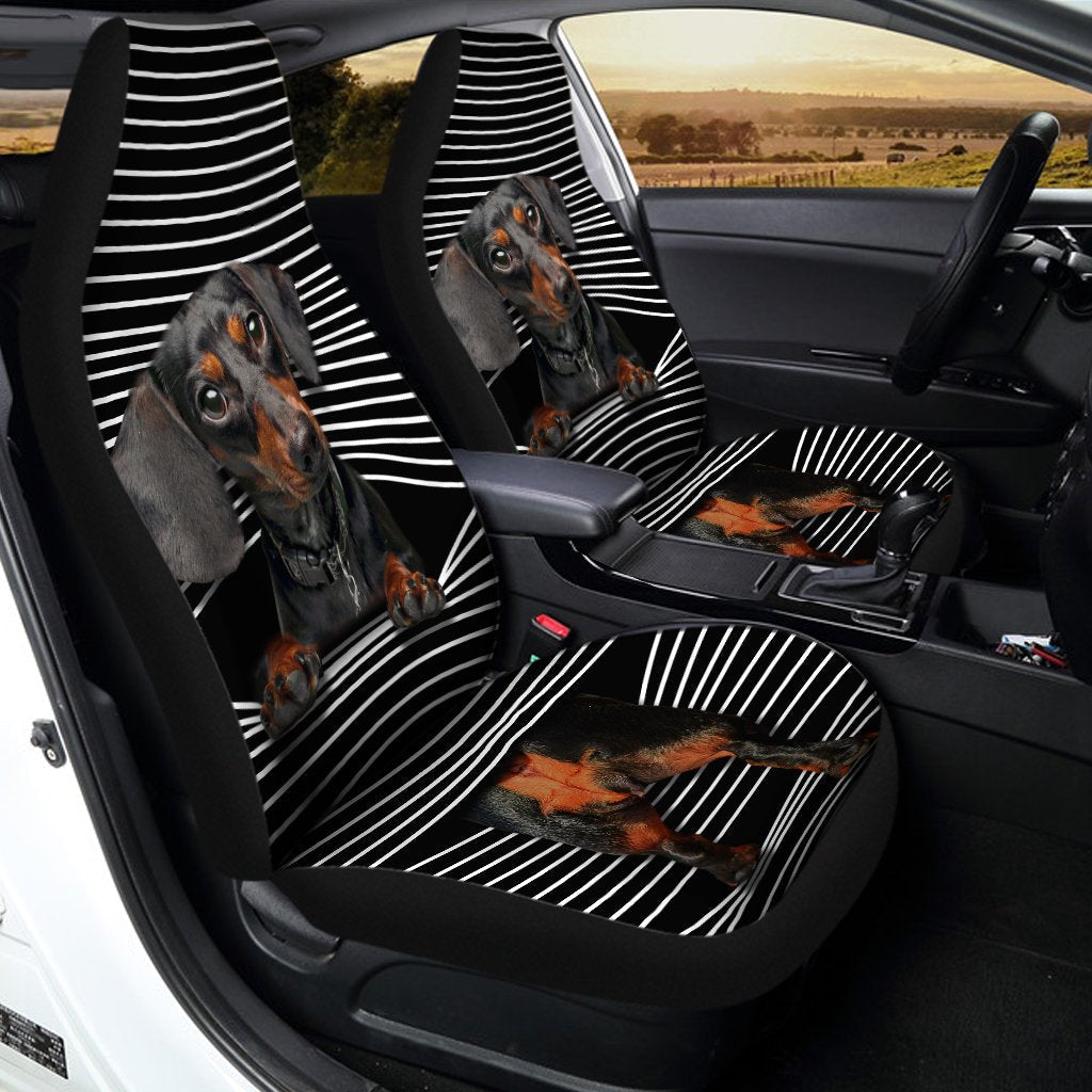 Funny Dachshund Car Seat Covers Custom Dachshund Car Accessories For Dog Lovers