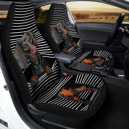 Funny Dachshund Car Seat Covers Custom Dachshund Car Accessories For Dog Lovers