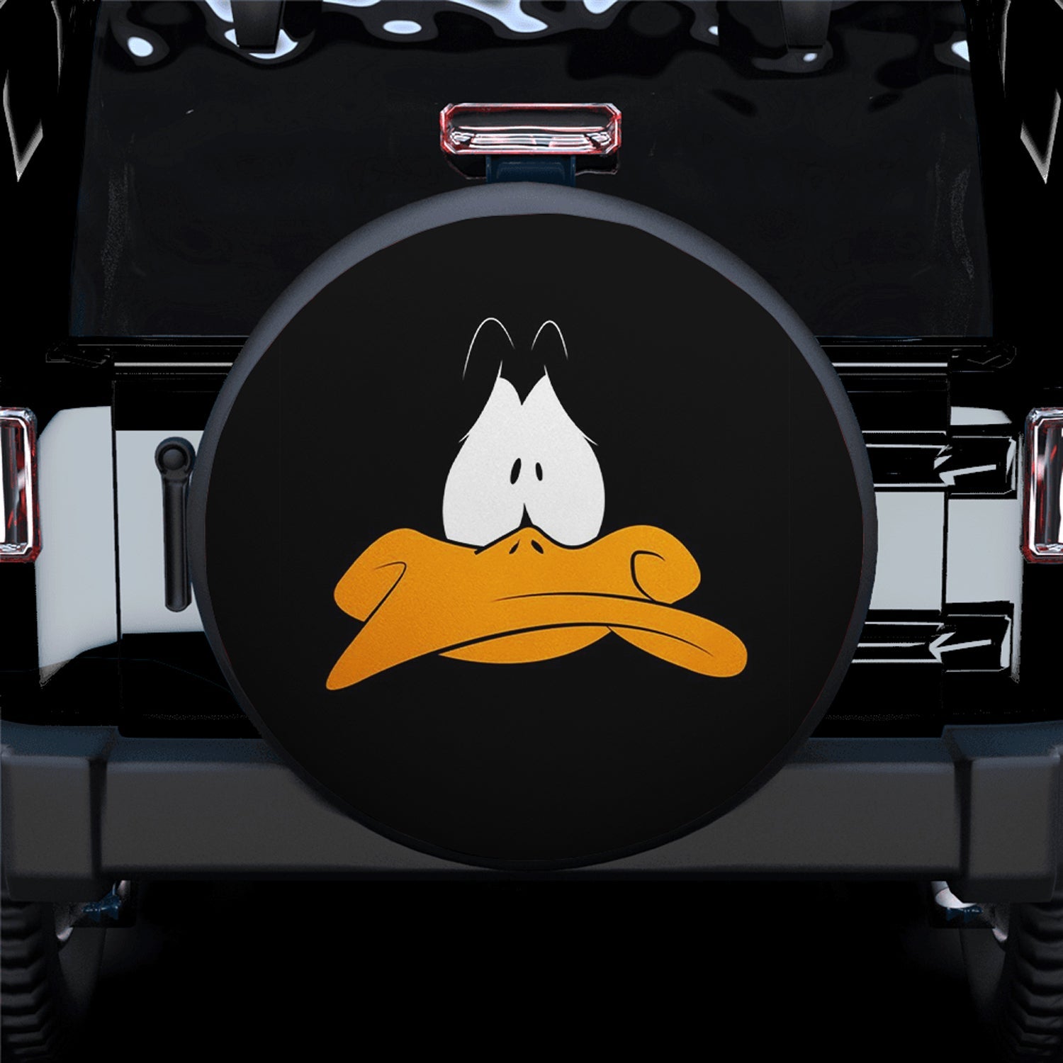 Funny Daffy Duck Face Spare Tire Cover
