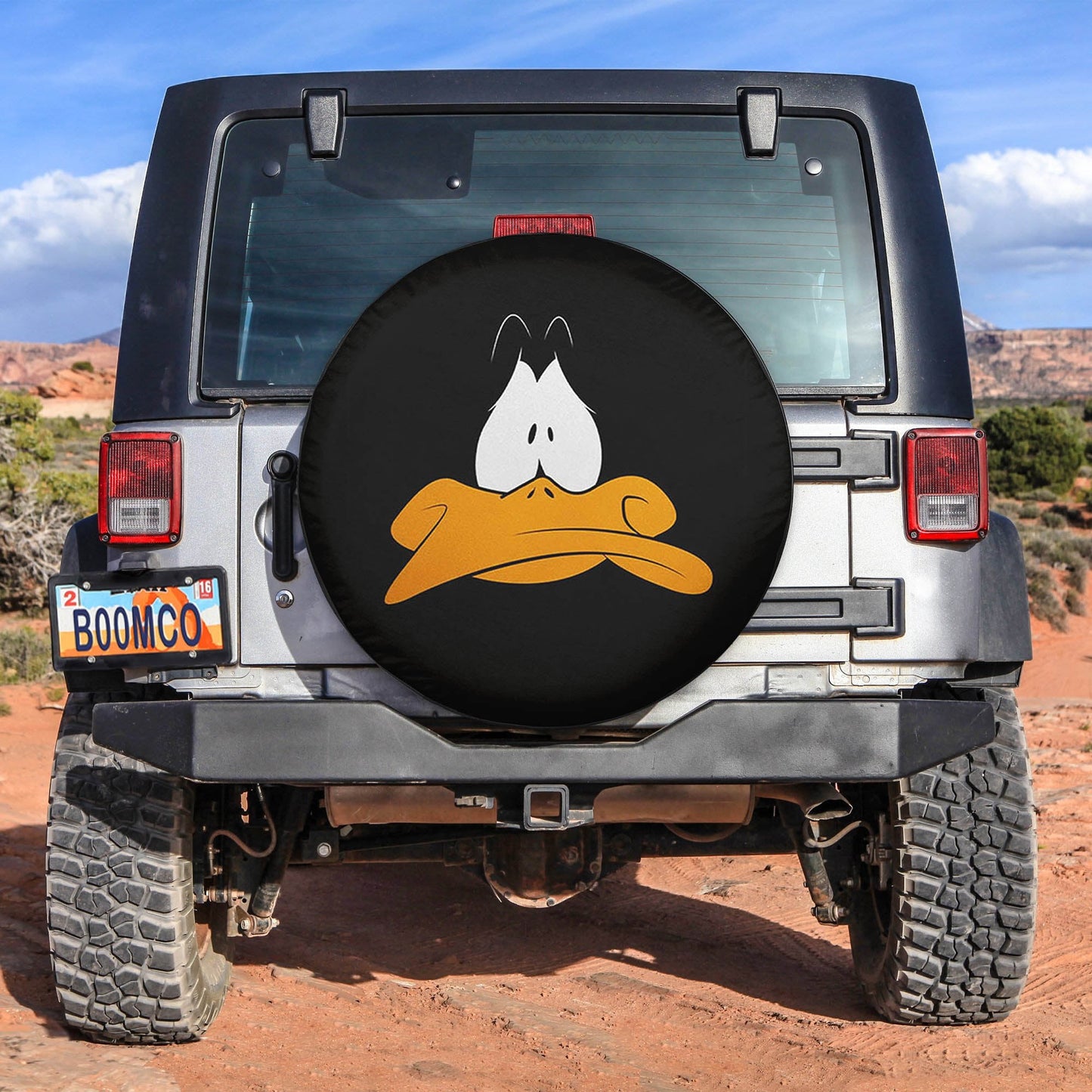 Funny Daffy Duck Face Spare Tire Cover