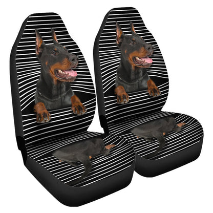 Funny Doberman Pinscher Car Seat Covers Custom Doberman Pinscher Car Accessories For Dog Lovers