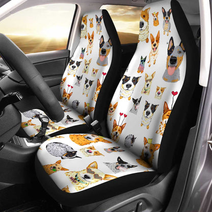Funny Dog Face Car Seat Covers Custom Dog Car Accessories