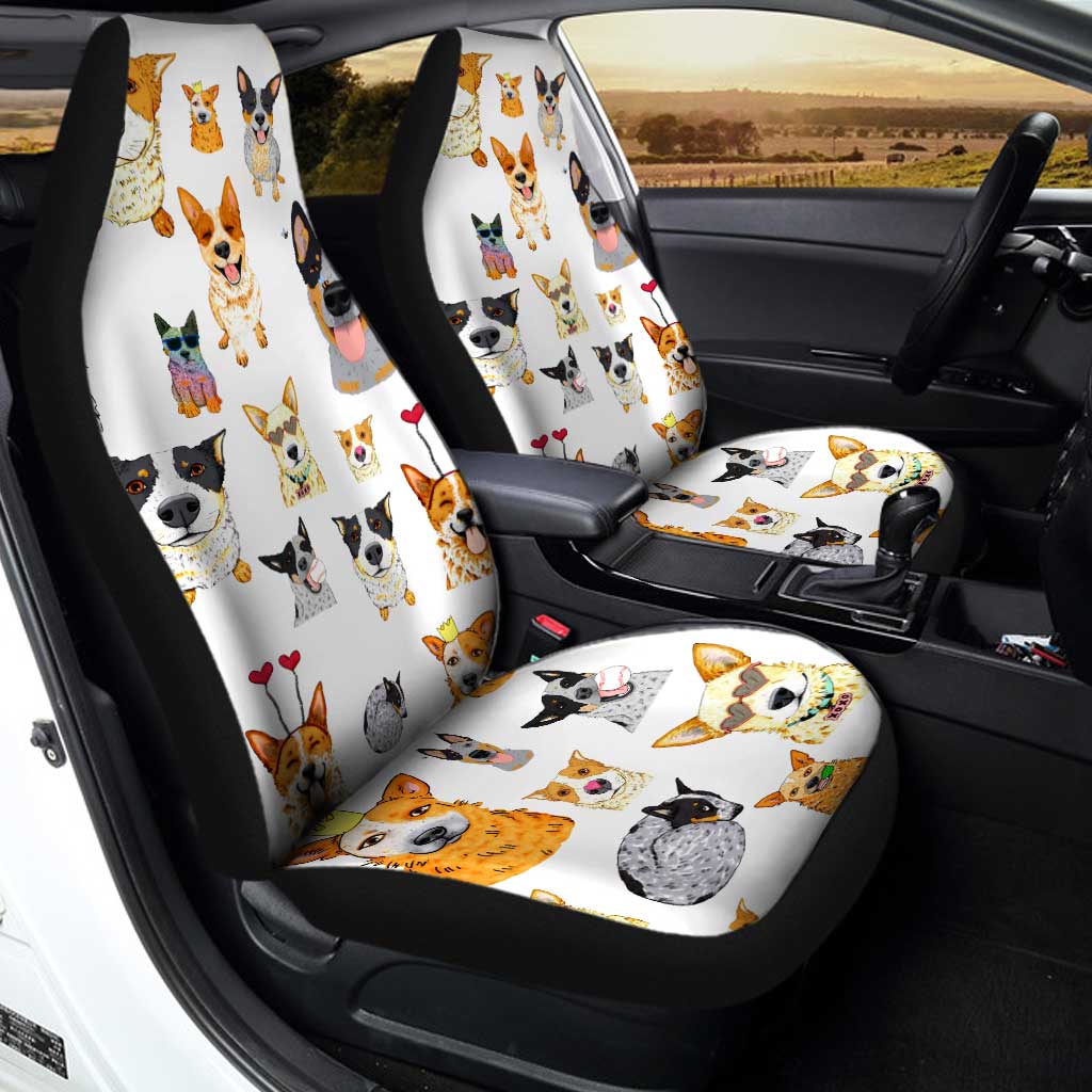 Funny Dog Face Car Seat Covers Custom Dog Car Accessories