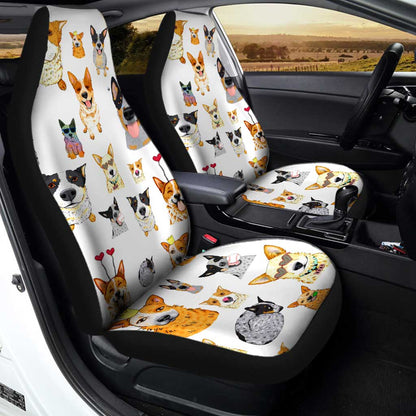 Funny Dog Face Car Seat Covers Custom Dog Car Accessories