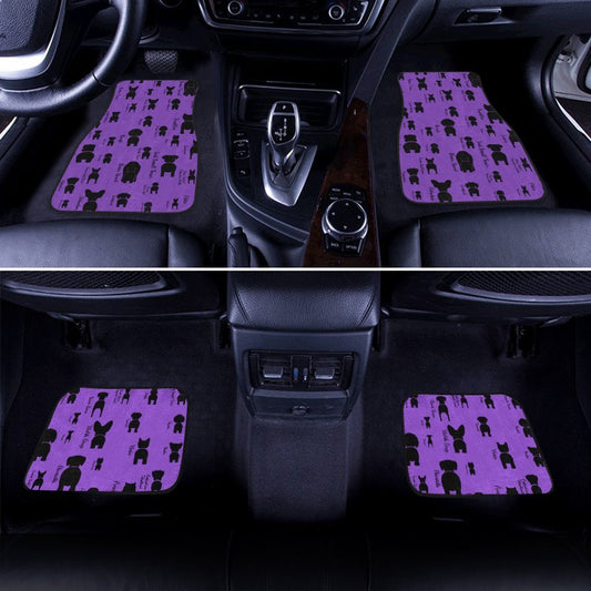 Funny Dogs Car Floor Mats Custom Purple Pattern Car Accessories