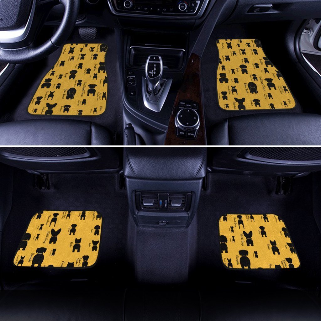 Funny Dogs Car Floor Mats Custom Yellow Pattern Car Accessories