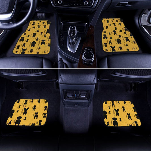 Funny Dogs Car Floor Mats Custom Yellow Pattern Car Accessories