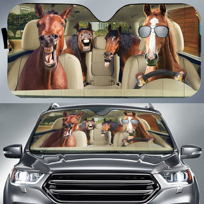 Funny Driving Dairy Cows Right Hand Drive Car Auto Sunshades