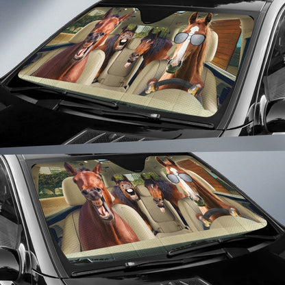 Funny Driving Dairy Cows Right Hand Drive Car Auto Sunshades