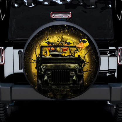 Funny Ducks Ride Jeep Moonlight Halloween Car Spare Tire Cover