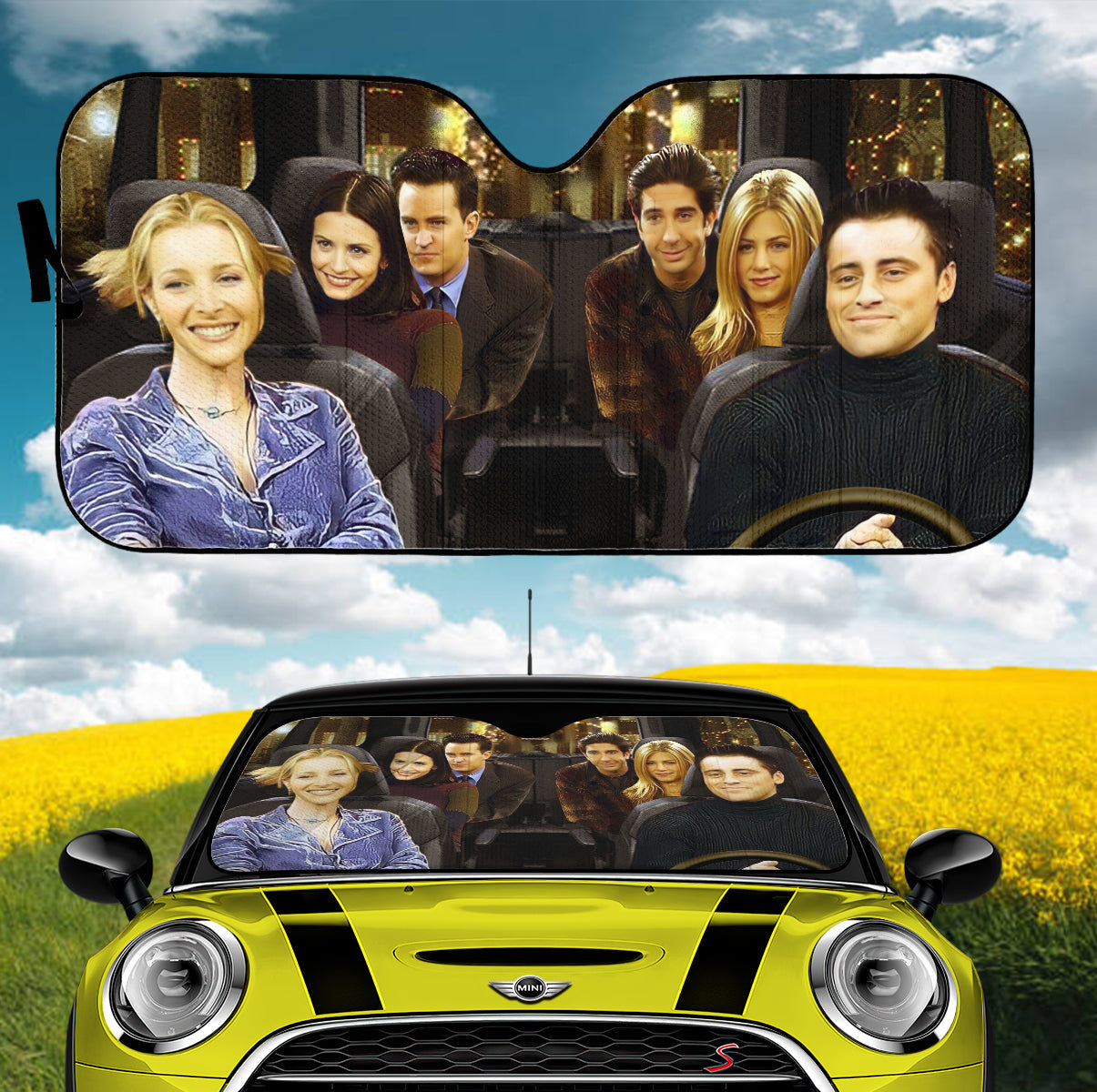 Funny F.R.I.E.N.D.S Driving Car Auto Sunshades