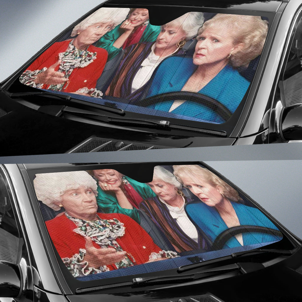 Funny Golden Girl  Car Auto Sun Shades Windshield Accessories Decor Gift