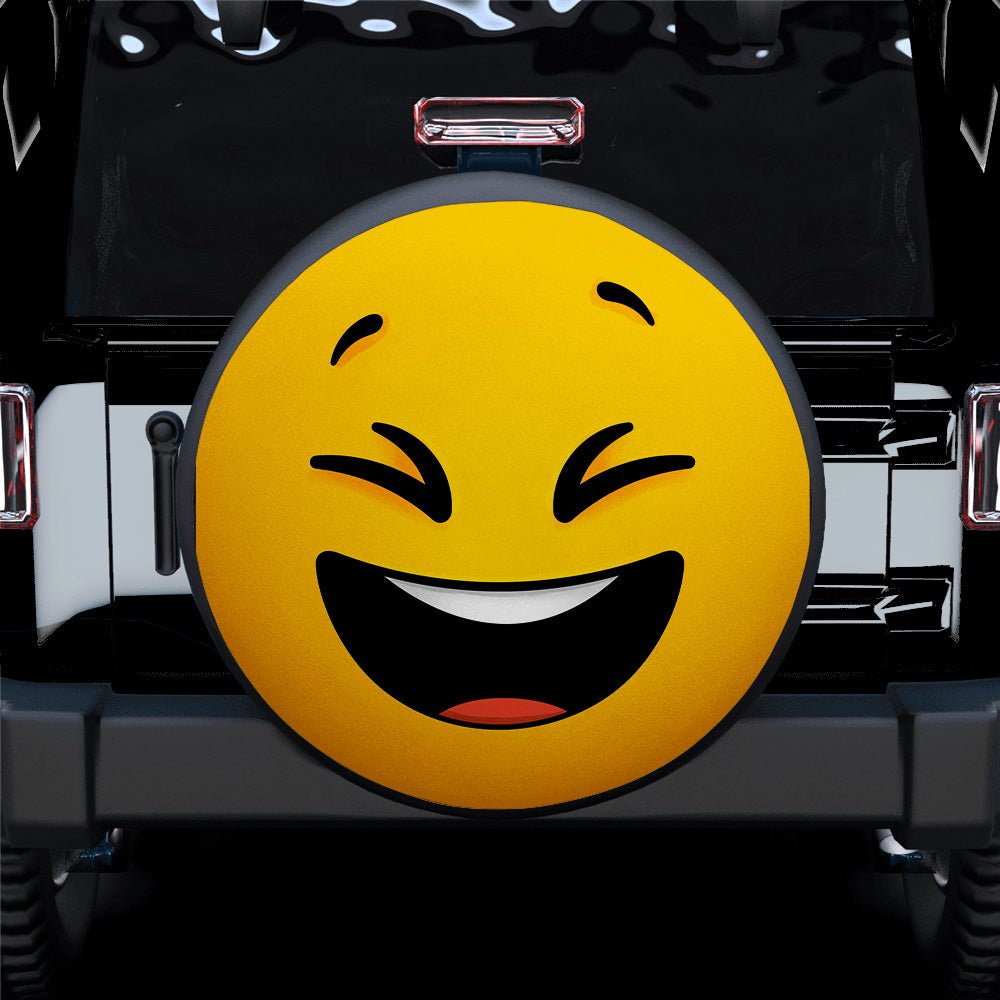Funny Happy Yellow Face Car Spare Tire Cover
