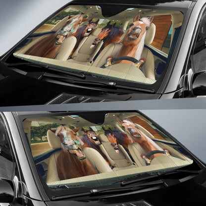 Funny Horses Car Auto Sunshades