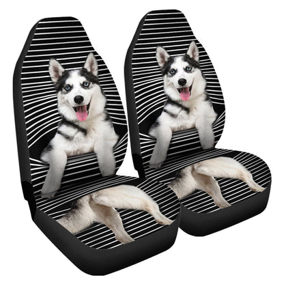Funny Husky Car Seat Covers Custom Husky Car Accessories For Dog Lovers