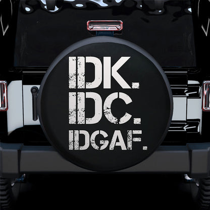 Funny IDK IDC Jeep Car Spare Tire Cover