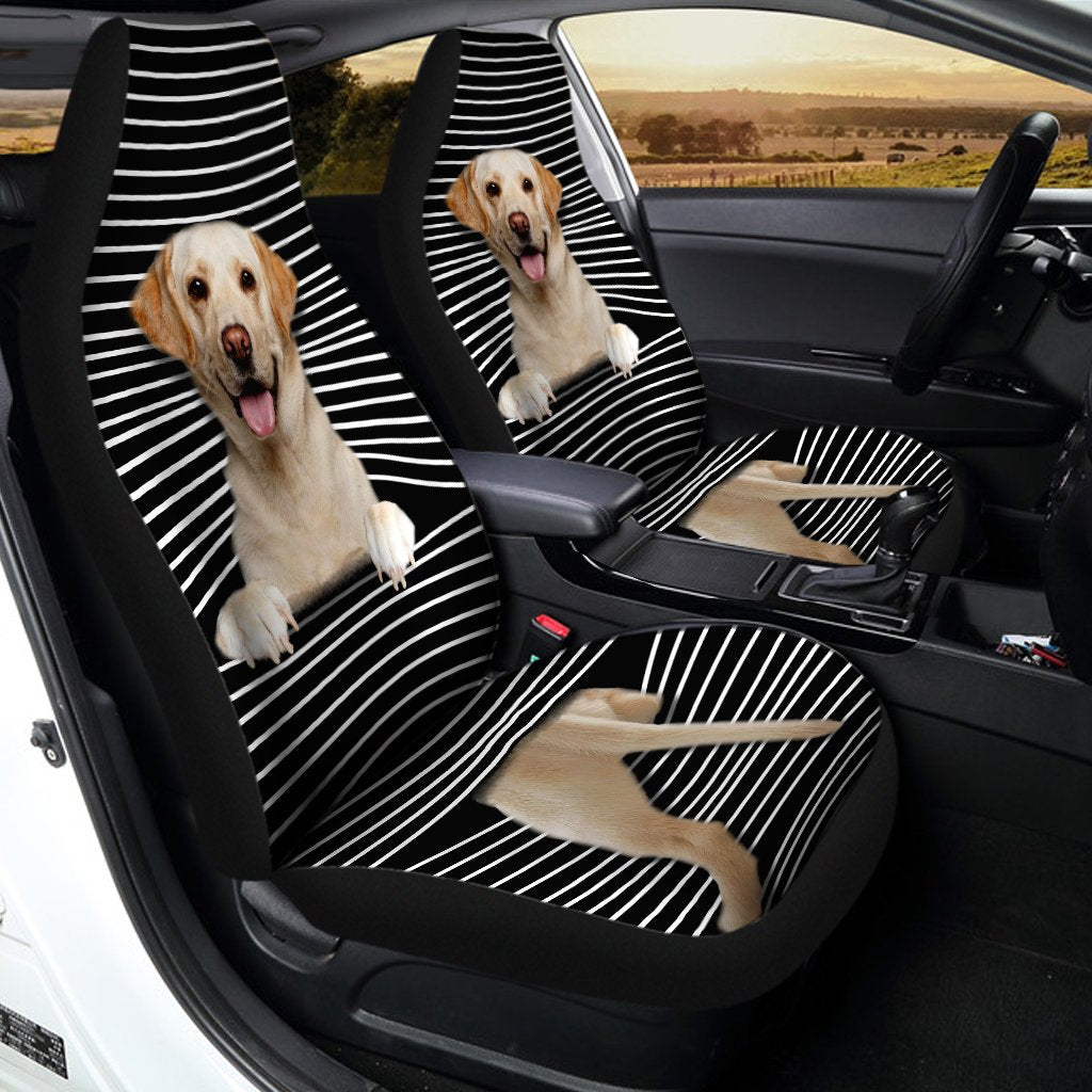 Funny Labrador Retriever Car Seat Covers Custom Labrador Retriever Car Accessories For Dog Lovers