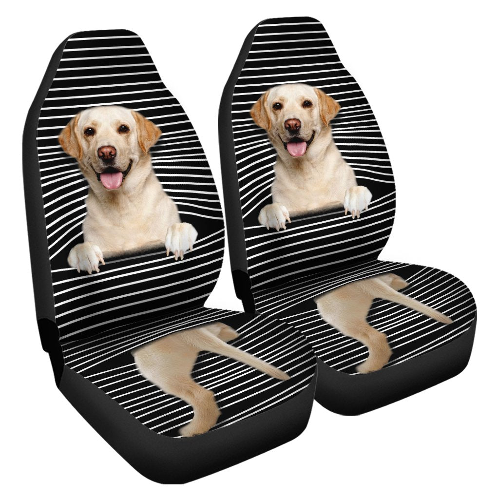 Funny Labrador Retriever Car Seat Covers Custom Labrador Retriever Car Accessories For Dog Lovers
