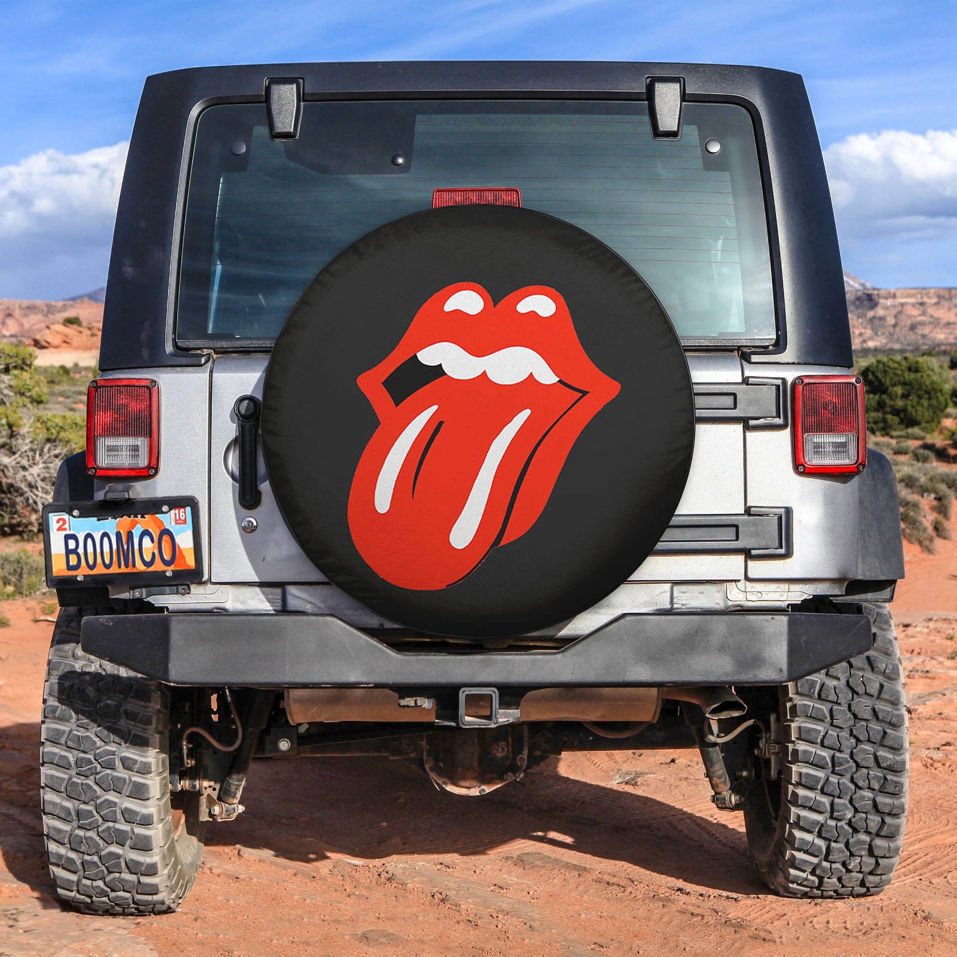 Funny Lady Lick Spare Tire Cover