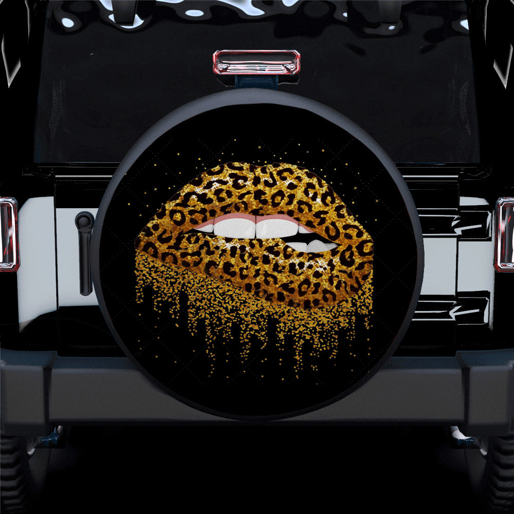 Funny Lips, Leopard Skin Car Spare Tire Cover